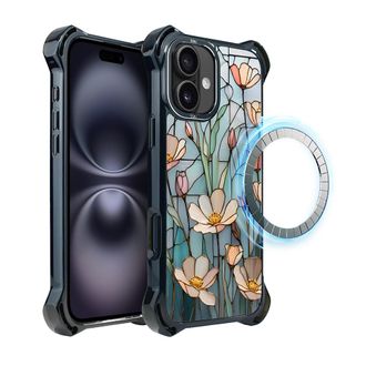 OEM Custodia Ibizu Dropguard Ultra Per Iphone 16 Con Magsafe, Colori In Vetro, Wildflower Whisper