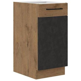 OEM Mueble Bajo Rock - Melamina Decorada Con Roble Lancelot Y Gris Matera - 1 Puerta - L40 X H82 Cm