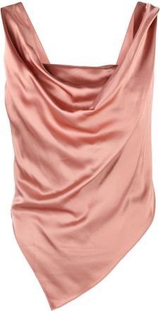 Nanushka Petra sleeveless draped satin top - women - Acetate/Recycled Polyester - M - Pink