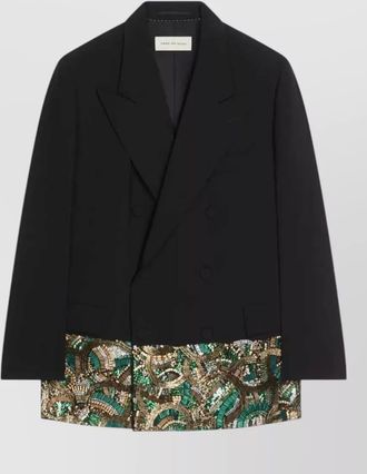 Dries Van Noten double breasted blazer peak lapels