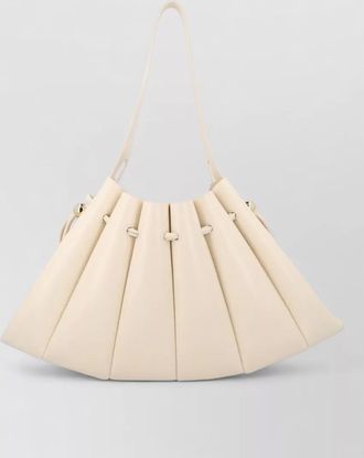 Themoir&egrave; soft structure pleated shoulder strap bag