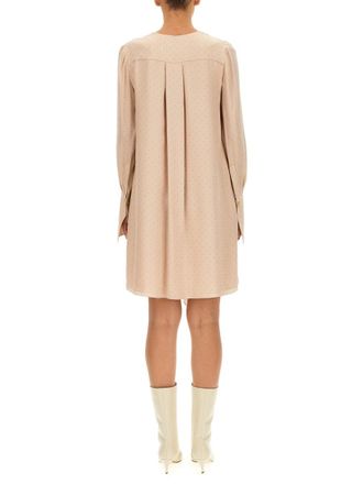 Fendi Crepe V-Neck Dress - Ivory