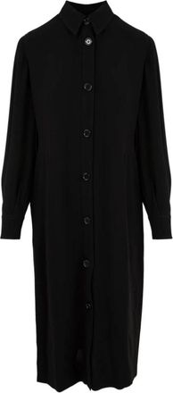 Aspesi Elegante Zwarte Jurk Stijl 2904 - Dames - Shirt Kleedjes - Zwart - M - Kleedjes
