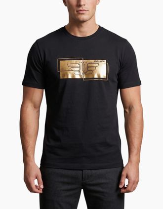 883 Police Mens 883 Police Mens T Shirts Parco Cotton Tee - Black - Size: 40