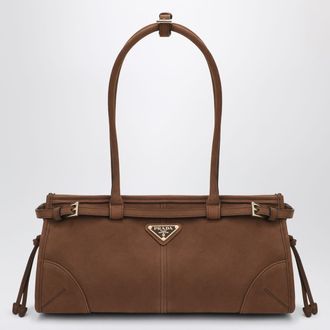 Prada Handbag Bonnie medium in cacao nubuck leather