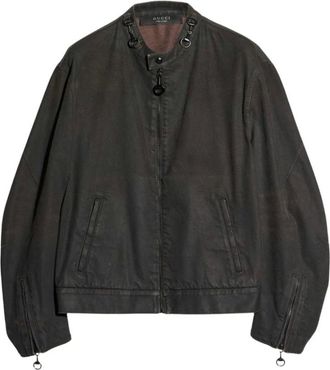 Gucci Denim jack van katoenviscose - Heren - Jassen - Bruin - Maat: L Katoen
