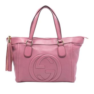 Gucci Pre-owned Womens Small Leather Soho Working Tote - Pink - One Size