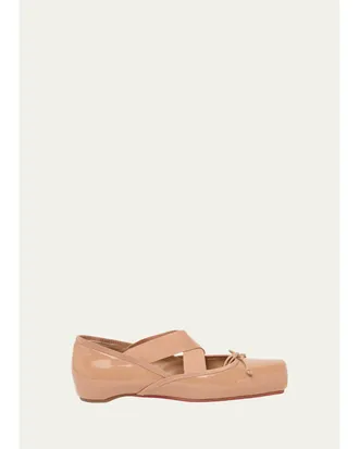 Christian Louboutin Cassiasticina Patent Leather Ballerina Flats