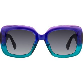 Kurt Geiger 55mm Sunglasses in Teal/Dark Grey Sf at Nordstrom