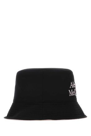 Alexander McQueen Alexander Mcqueen Mens Black Nylon Reversible Hat - Size Small