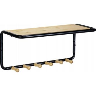 WENKO Perchero Mural Moderno Negro 58 Cm