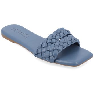 Journee Collection Women & apos;s Sawyerr Medium and Wide Width Flat Sandals