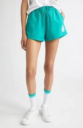 Sporty & Rich Royal Club Disco Graphic Sweat Shorts in Spring Green at Nordstrom, Size X-Large