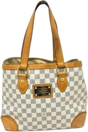 Louis Vuitton Pre-owned Handbags, female, Beige, Size: ONE SIZE Pre-owned Damier Azur Tote Bag