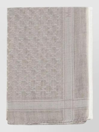 Max Mara wool jacquard logo scarf