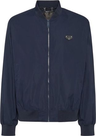 Philipp Plein Bomberjack - Heren - Bomber jackets - Blauw - XL - Leer - Jassen