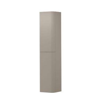 Bernacchini Concept R Hoge Kast - 35x35x169cm - 2 deuren - afgeronde hoeken - tbv grepen - linksdraaiend - mat creme cotton