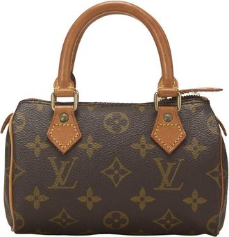 Louis Vuitton Brown Monogram Canvas Hl Speedy Mini (Authentic Pre-Loved)