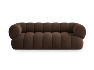 Cosmopolitan Design Sof&aacute; 3 plazas de terciopelo chocolate