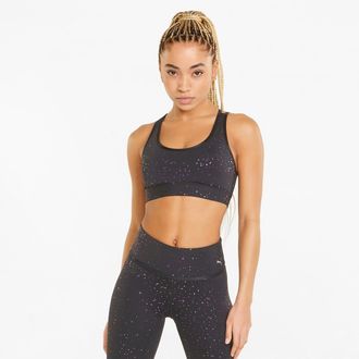 Puma Sport-BH, mittlerer Halt - Schwarz - PUMA