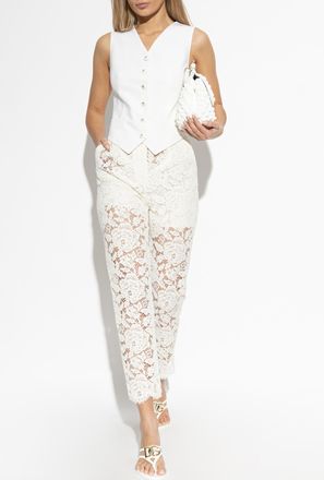 Dolce & Gabbana Vest Made Of Combined Materials, Womens, White