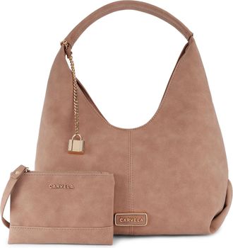 Carvela Womens Suedette Cassia Mini Hobo Bag - Pink - One Size