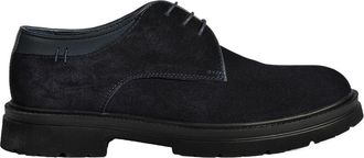 Desa Man Lace-Up Shoes - Leather Upper, Flat Heel, Breathable, Casual Sole | Dark Blue - 41