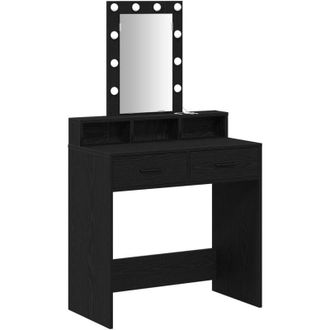 vidaXL Dressing Table Black 79 x 41 x 140 cm Engineered wood Vidaxl