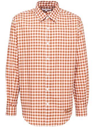 Maison Kitsuné Overhemd met gingham ruit - Oranje
