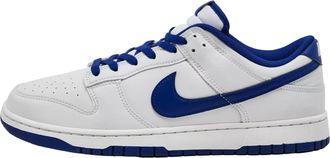 Nike Mens Dunk Low Retro White Deep Royal Blue