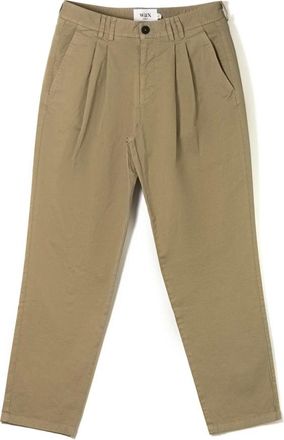 Wax London Straight Trousers, male, Green, W36, Khaki Double Pleat Trousers