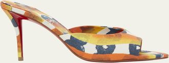 Christian Louboutin Miss Z Multicolored Red Sole Mule Sandals