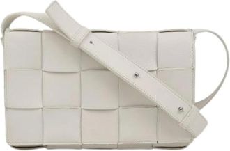 Bottega Veneta Pre-owned Cross Body Bags, female, White, Size: ONE SIZE Pre-owned Leather Shoulder Bag