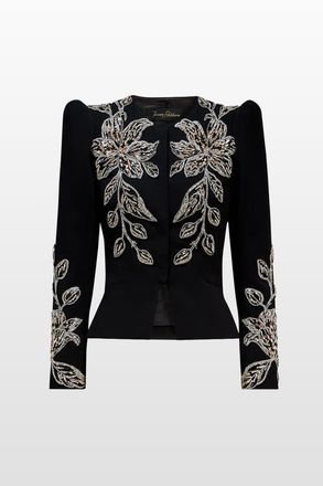 Jenny Packham Dalila Jacket in Liquorice at Nordstrom, Size 12 Uk