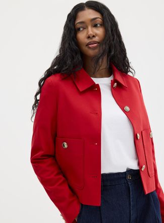 Contemporaine Womens Crest buttons shirt-collar Blazer Jacket