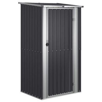 vidaXL Cobertizo Jard&iacute;n Acero Galvanizado Antracita 118,5x97x209,5 Cm Vidaxl