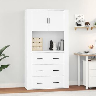 Berkfield Home Highboard White Engineered Wood