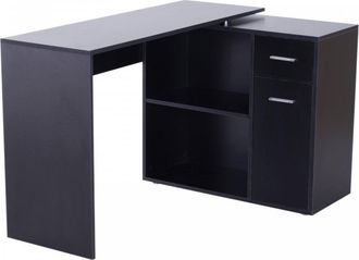 Carter's HOMCOM Corner Desk - Black - CARTER | TJ Hughes