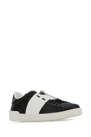 Valentino Garavani Mens Open Sneaker Black Calf Leather