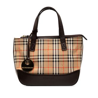 Burberry Tweeded Haymarket Check Canvas Handtas