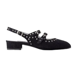 Carel Sling Back Queen Flat - Black
