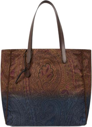 Etro Tassen, Dames, Bruin, ONE Size, Nylon, Shopping Printed Nylon