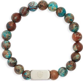 Clifton Wilson Mens Green Stone Bead Bracelet at Nordstrom