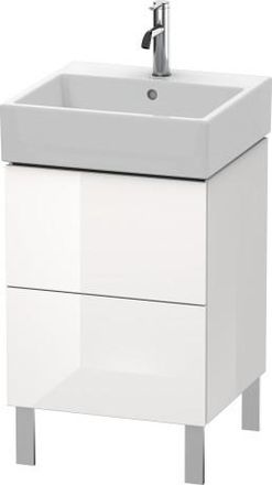 Duravit Duravit L-cube Mueble De Aseo Vertical 48,4 X 45,9 Cm, 2 Extra&iacute;bles, Para Vero Air 235050, Color: Blanco Lila Seda Laca Mate - Lc677408787