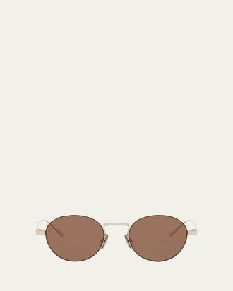 Celine 49mm Metal Round Sunglasses