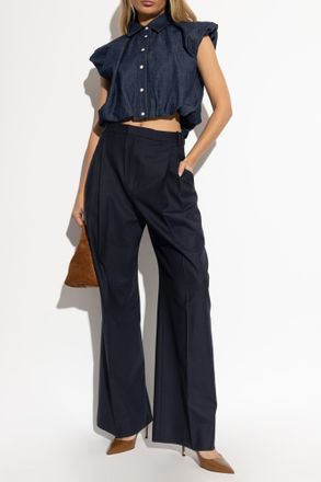 Frame Denim Denim Shirt, Womens, Navy Blue