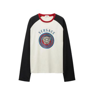 Versace Printed Cotton-jersey Regular T-Shirt