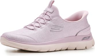 Skechers Womens Arch Fit Summits Hands Free Slip-ins, Light Pink, 10.5