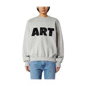 1989 STUDIO Sweatshirts, male, Gray, Size: M Artistic Knit Sweater