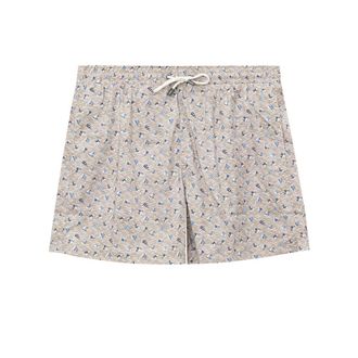 Canali Beige Polyester Swim Mens Shorts